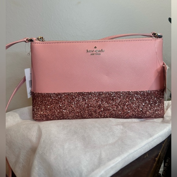 Kate Spade Greta Court Ramey Crossbody Bag Dusty Peony - Picture 1 of 7